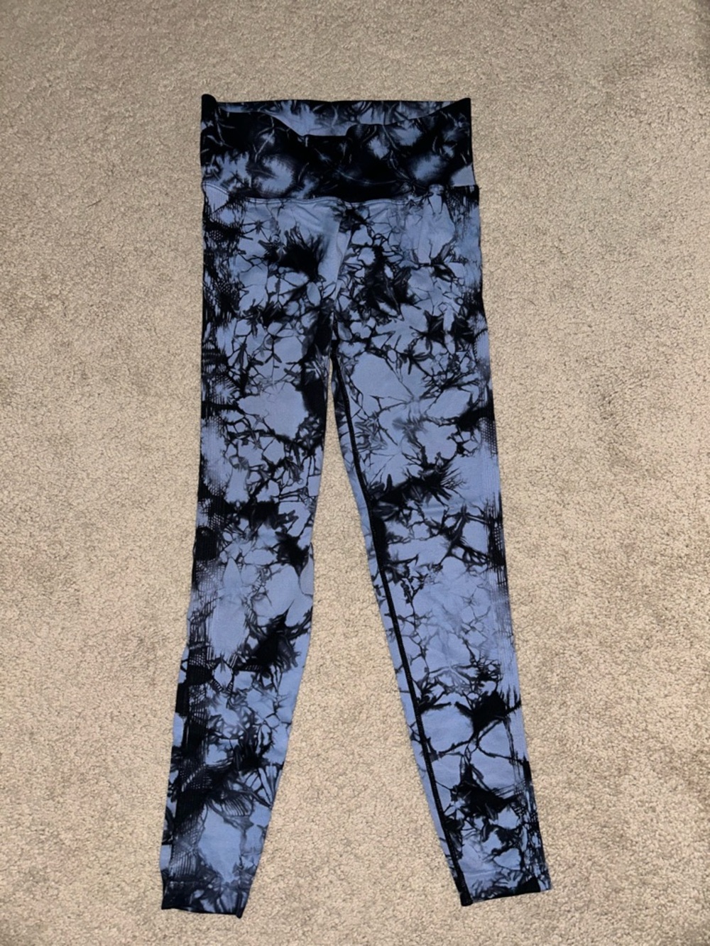 Blue Tie-Dye Leggings